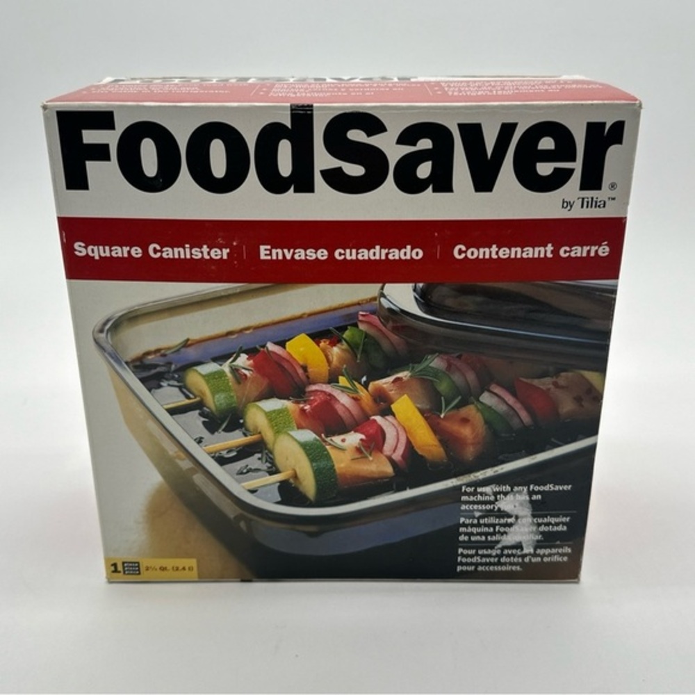 New FoodSaver‎ Quick Marinator 2.25 Qt Square Vacuum Seal Marinating Canister
